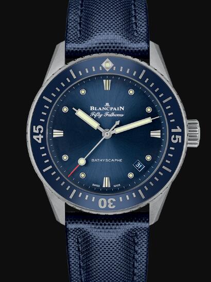 Review Blancpain Fifty Fathoms Watch Review Bathyscaphe Replica Watch 5100 1140 O52A - Click Image to Close